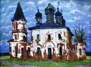 The church in Ostrova